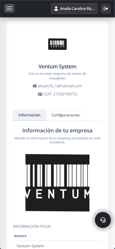 Configuración Móvil