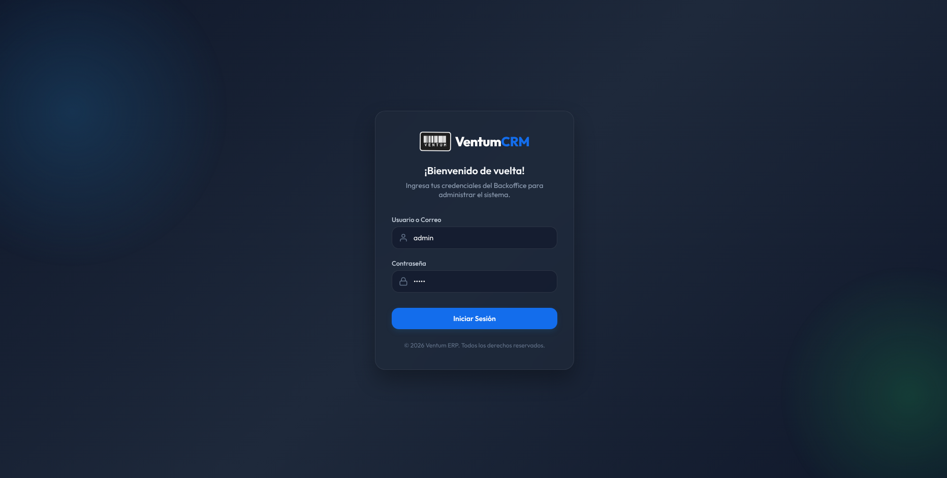 VENTUM Backoffice